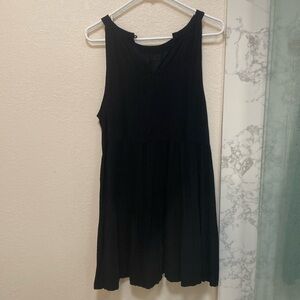 Old navy black petite large 3 tiered dress